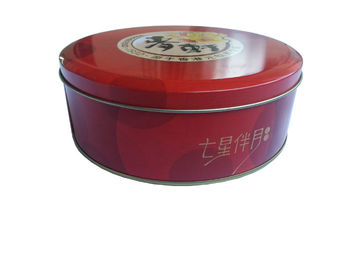 China Zylinder-Zinn-Plätzchen-Kästen, rote Metallzinn-Behälter für Kaffee fournisseur