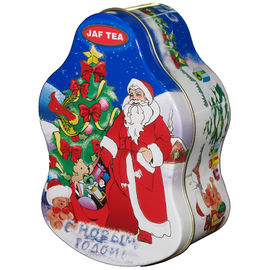 China Weihnachtsmann-Metallzinn-Behälter für Weihnachtsfeiertage, kundenspezifischer Kasten fournisseur