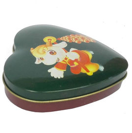 China Miniherz-Form-Schokoladen-Zinn-Kasten, süßer Süßigkeits-Behälter-Kasten mit Deckel fournisseur