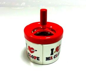 China Metallweißblech-Aschenbecher-runde Behälter mit Griff, 0,23 bis 0,25 Millimeter Stärke fournisseur