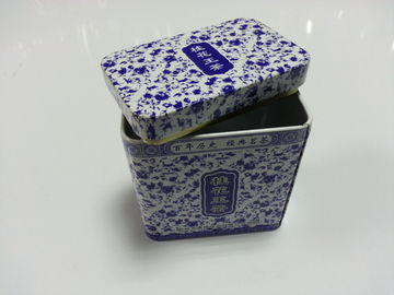 China Blauer und weißer Porzellan-Kasten mit Abdeckung, Tee-Speicher/Geschenk verpackt fournisseur