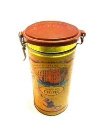 China Kaffee-Zinn-Tee-Kanister mit Plastikdeckel, Farbe der Stärke-0.23mm Colden fournisseur
