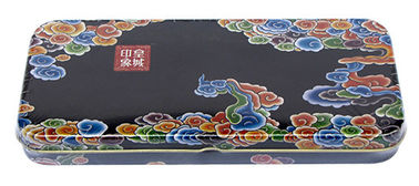 China Kundenspezifischer Bleistift-Zinn-Kasten mit CMYK-Drucken, bunter Metallbleistift-Kasten fournisseur