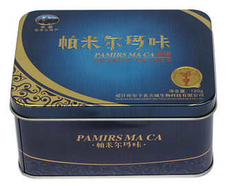 China Prägeartiger Nahrungsmittelgrad-Metallzinn-Behälter, CYMK druckte Zinn-Kasten fournisseur