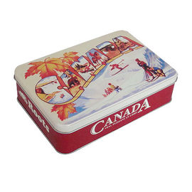 China Kanada-Metallzinn-Behälter-Kasten, 205 x 140 x 45mm Blechdose für Süßigkeit fournisseur