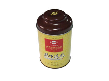 China Kundenspezifische Zinn-Tee-Kanister mit speziellem Deckel und gelbem Körper, einfache Farbe nach innen fournisseur