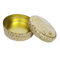 Goldblumen-Druck-Metallzinn-Behälter mit runde Form-Durchmesser 80mmx25mm fournisseur