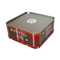 Weihnachtsleeres Geschenk-Zinn-Feiertags-Metall Tin Box mit Fenster-quadratischem Plätzchen-Zinn fournisseur