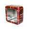 Weihnachtsleeres Geschenk-Zinn-Feiertags-Metall Tin Box mit Fenster-quadratischem Plätzchen-Zinn fournisseur