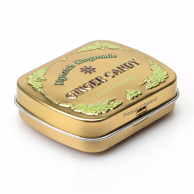 China Leere Minze Tin Containers für Nahrungsmittelbilliges prägeartiges Metall Tin Boxes Small Gold Tins fournisseur