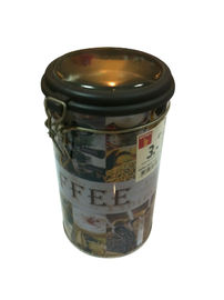 China Schwarze Zinn-Tee-Zylinderkanister für Coffe/Süßigkeit/Pulver fournisseur