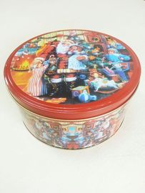 China Bunter Malerei-Zinn-Süßigkeits-Behälter-Zinnblech-Kasten mit Abdeckung/Deckel fournisseur