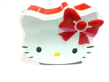China Hello Kitty-Zinn-Süßigkeits-Behälter, Blicke klar gerade wie ein Katzen-Kopf, populäres Einzelteil fournisseur