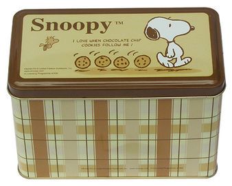 China Snoopy Plätzchen-Zinn-Behälter, Zinn-Kasten für Plätzchen/Kuchen/das Keks-Verpacken fournisseur