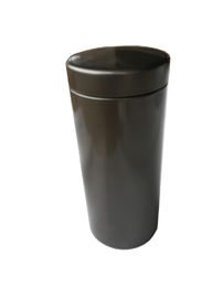 China Schwarze Farbe Druck-TinTea-Kanister-Kasten glatt mit Plastikeinsatz nach innen fournisseur