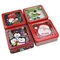 Leeres Weihnachten Tin Gift Box Square Cookie konserviert mit Fenster-Feiertags-dekorativem Zinn mit Deckeln fournisseur