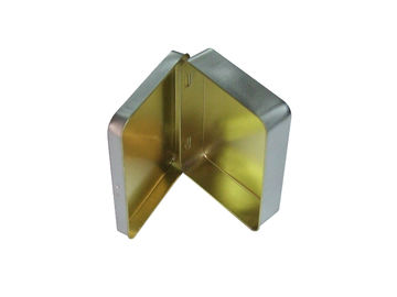 2-teilige Zinn-Süßigkeits-Behälter, Metallkasten mit Scharnier/äußerem und goldenem Innere Slilver fournisseur